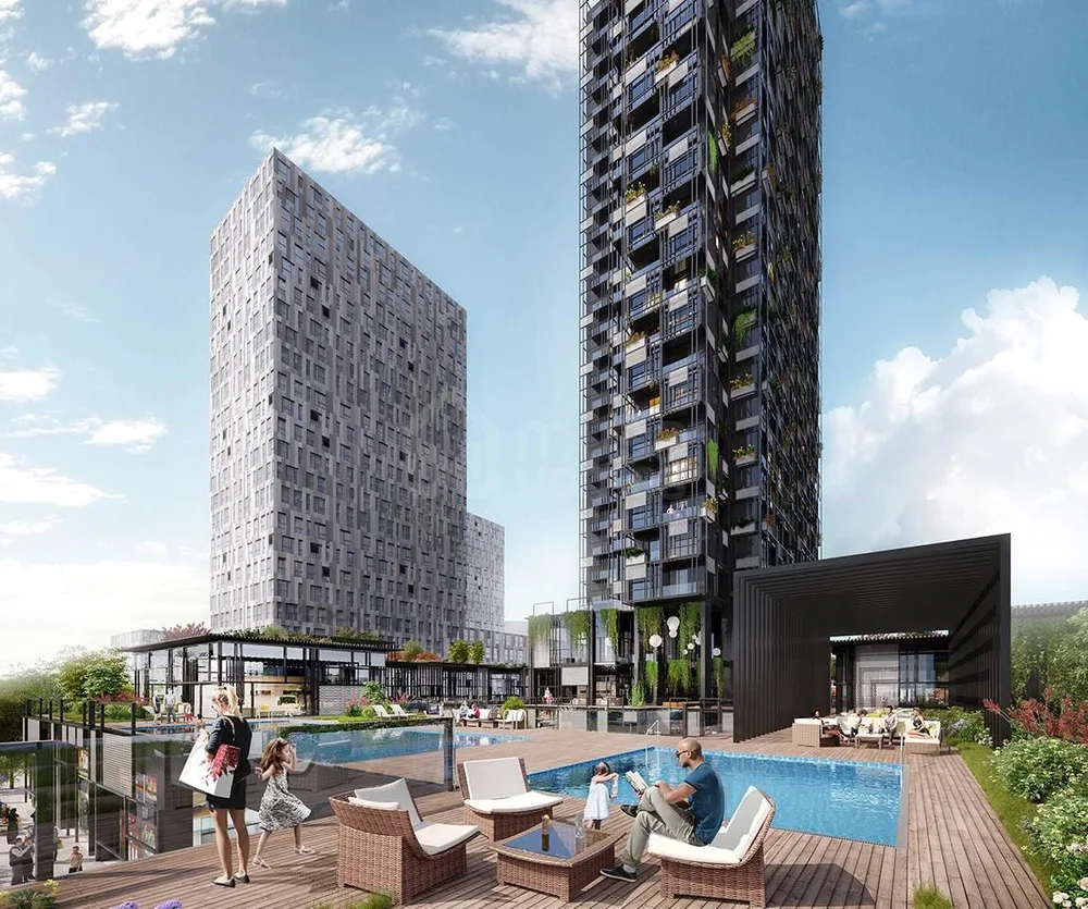 Comfort of a hotel project with 1+1 and 2+1 in Bagcilar,İstanbul
