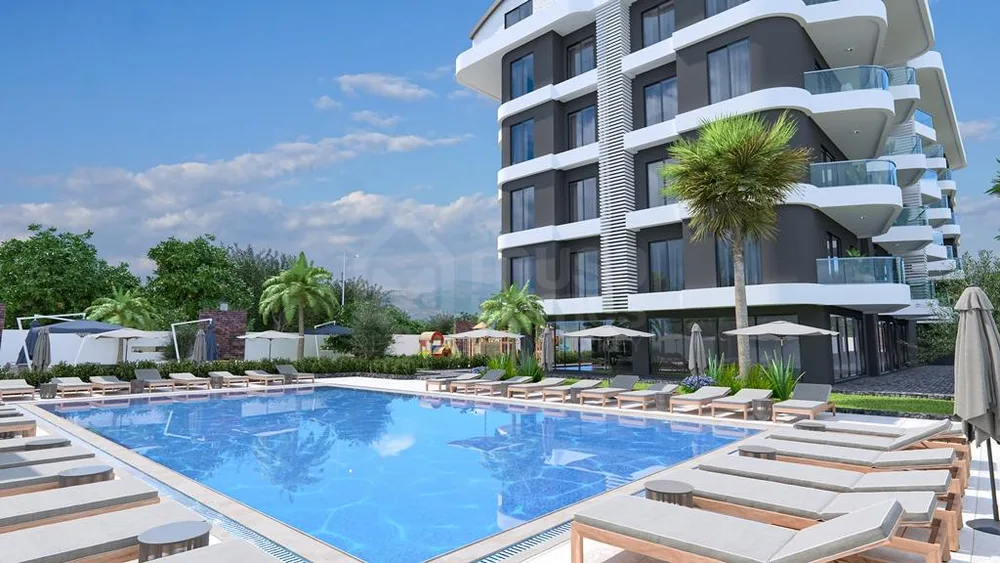 Oba Konak Life New Project in Alanya, Oba with 1+1, 2+1 apartments and 2+1, 3+1 duplexes