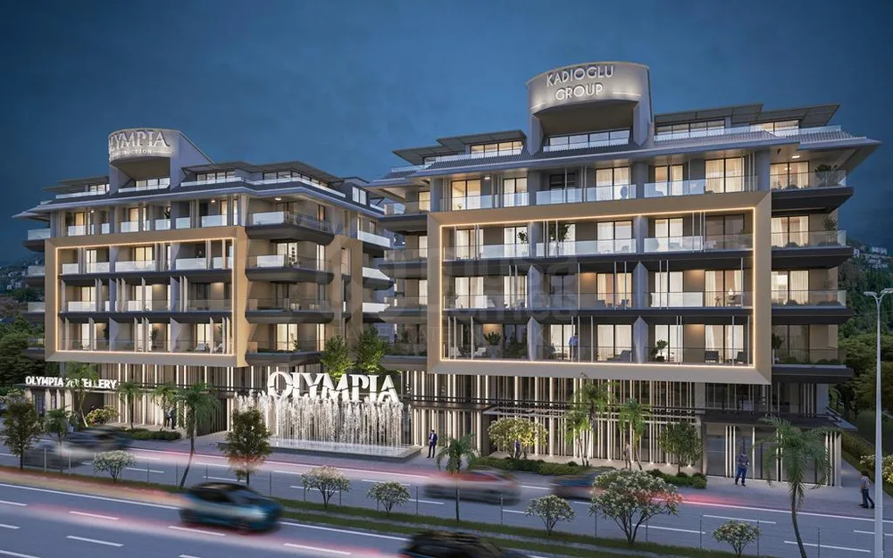 Olympia Cleopatra New Project in Alanya with 1+1, 2+1, 3+1 apartments and 2+1, 3+1, 4+1 duplexes close to the sea