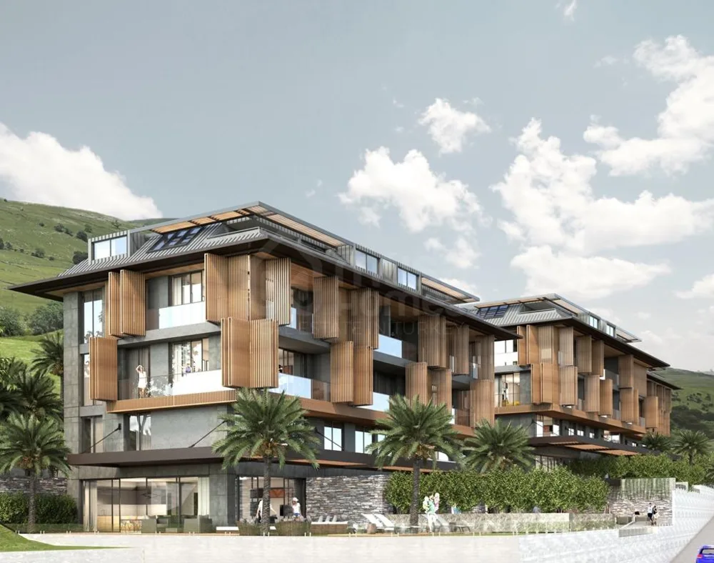 THE HİGH LANDS New Project with 2+1 Apartments, 3+1 Roof Level Reverse Duplex, 3+1 Ground Level Duplex with Garden and Pool in HASBAHÇE