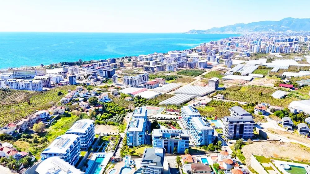 Alanya, Kargicak. Furnished 2+1 Duplex with a sea view 