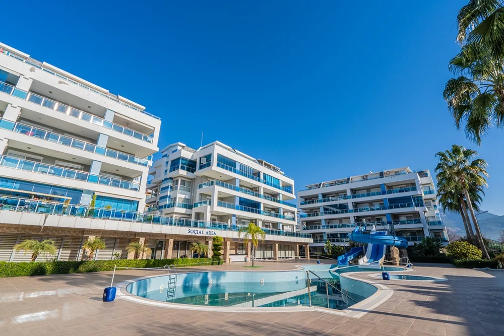 CRYSTAL RİVER Furnished 1+1 apartment in Cikcilli 
