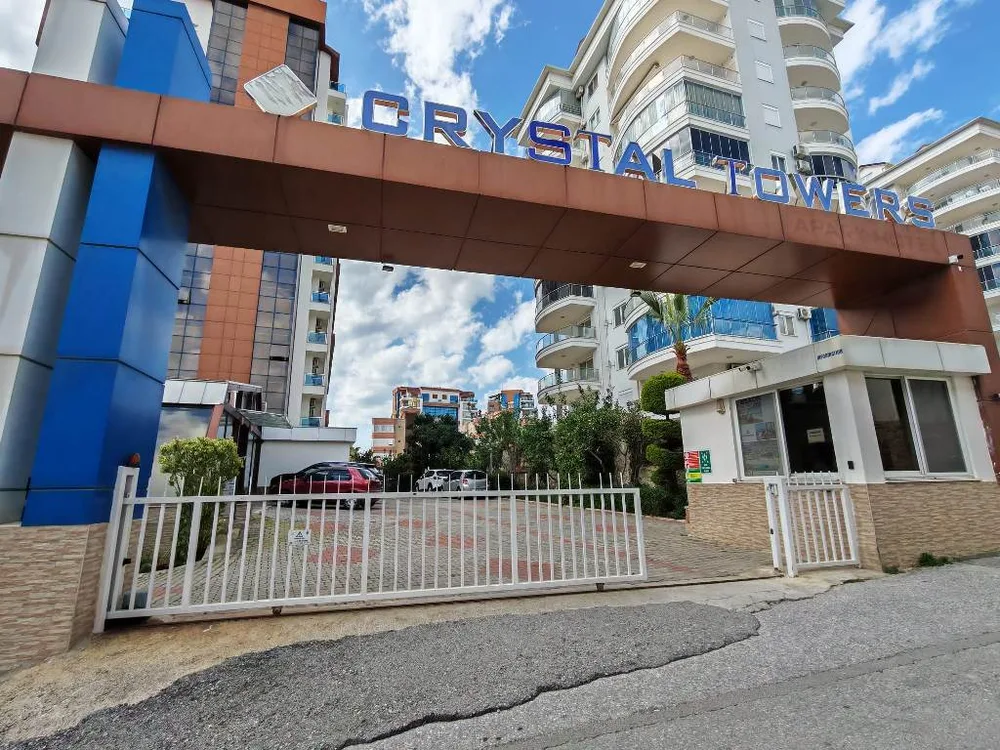 CRYSTAL TOWERS Furnished 1+1 apartment with a sea view in Cikcilli 