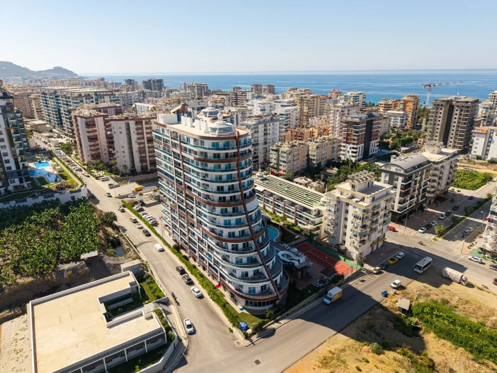LUMOS Furnished 1+1 apartment with a sea view in Mahmutlar 