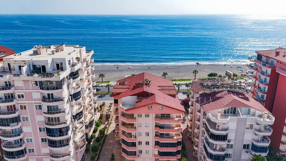 PARADİSE APARTMENT Furnished 3+1 duplex in front of the sea in Mahmutlar 