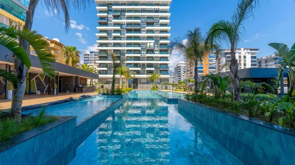 SONAS PRIME Furnished 2+1 apartment in front of the sea in Mahmutlar 