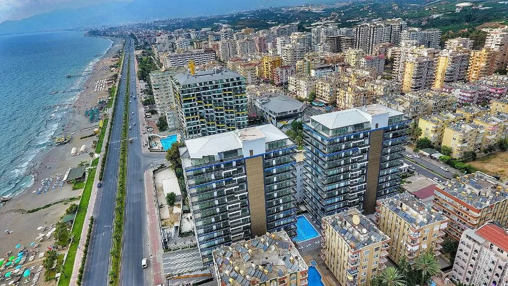 KONAK TWİN TOWER Furnished 2+1 duplex in front of the sea in Mahmutlar 