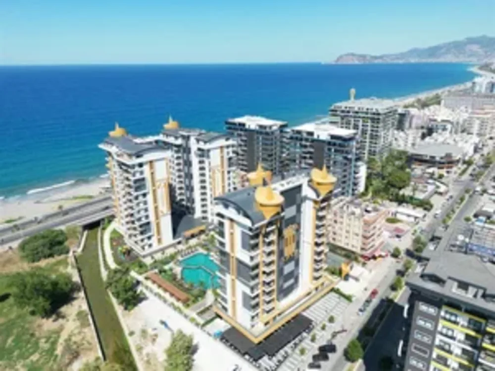 CEBECİ TOWERS Furnished 2+1 apartment in front of the sea in mahmutlar 