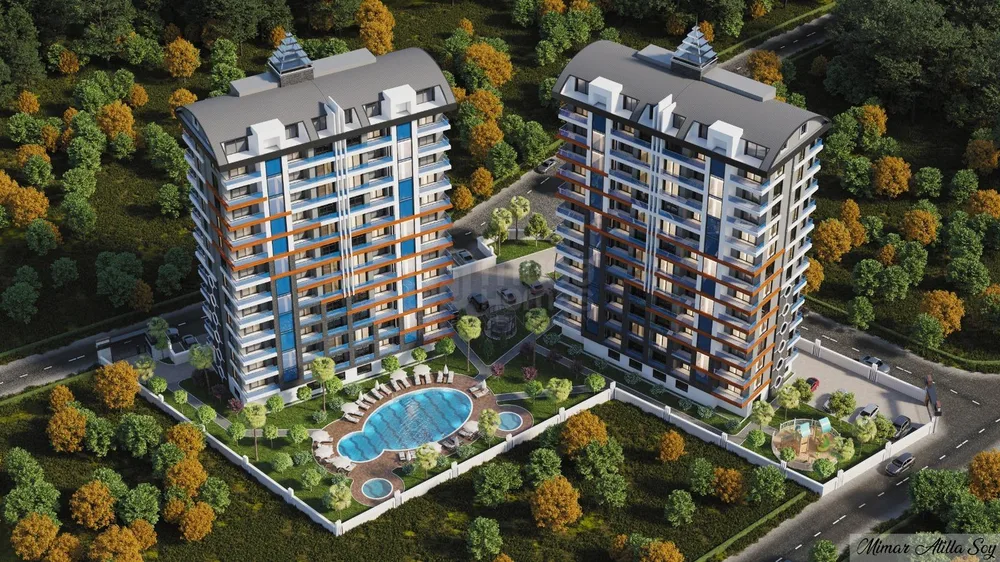 MİM TOWER. New Project with 1+1, 2+1, 3+1 and 4+1 Duplexes Apartments in Mahmutlar, Alanya