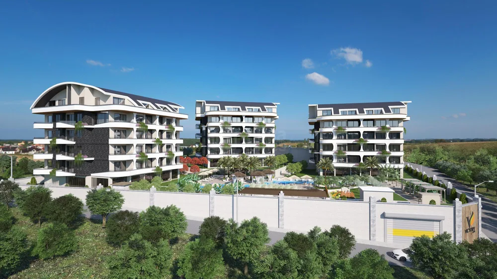 VICTORY PARK. New Project with 1+1 and 2+1 Duplex Apartments in Oba, Alanya